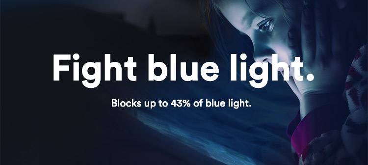 block up to 43 percent of phone blue light