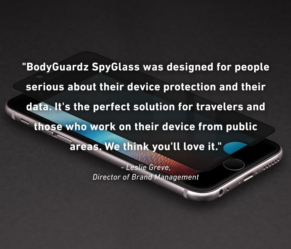 iPhone with Spyglass privacy phone screen protector